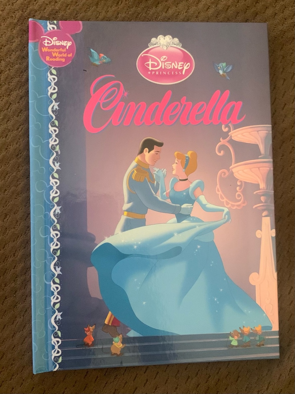 Disney Cinderella Wonderful World of Reading Edition- Blue & Pink Cover